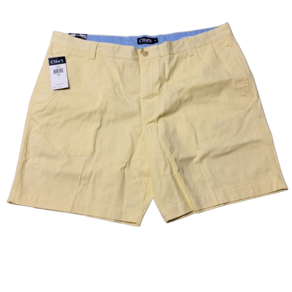 Chaps Shorts - Yellow -‎ Golf Country Club Shorts - Size 42 NWT